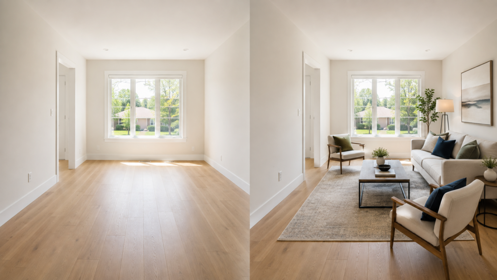 Why empty rooms photograph smaller than furnished ones